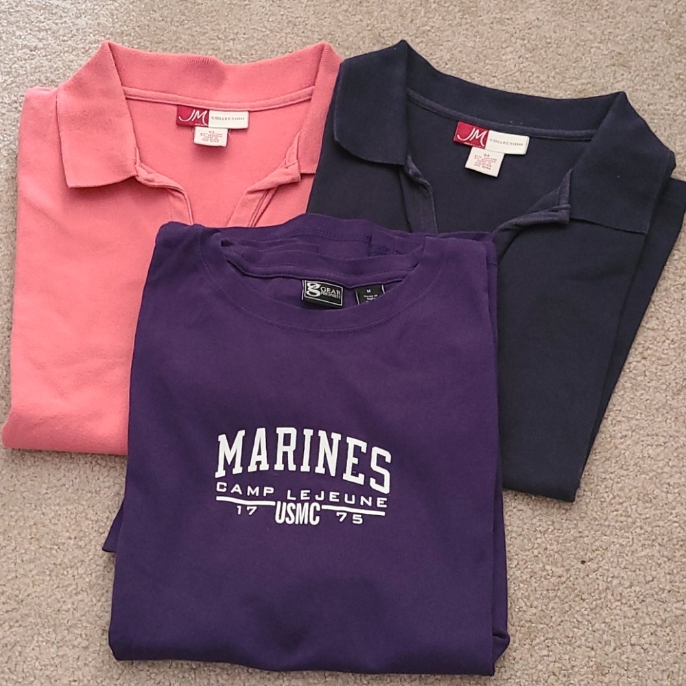 JM Collection Tops (2) and a Tshirt.